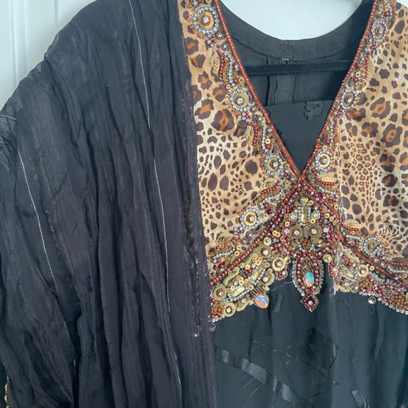Shalwar kameez set of 3 fancy beaded embroidered - Picture 1 of 8